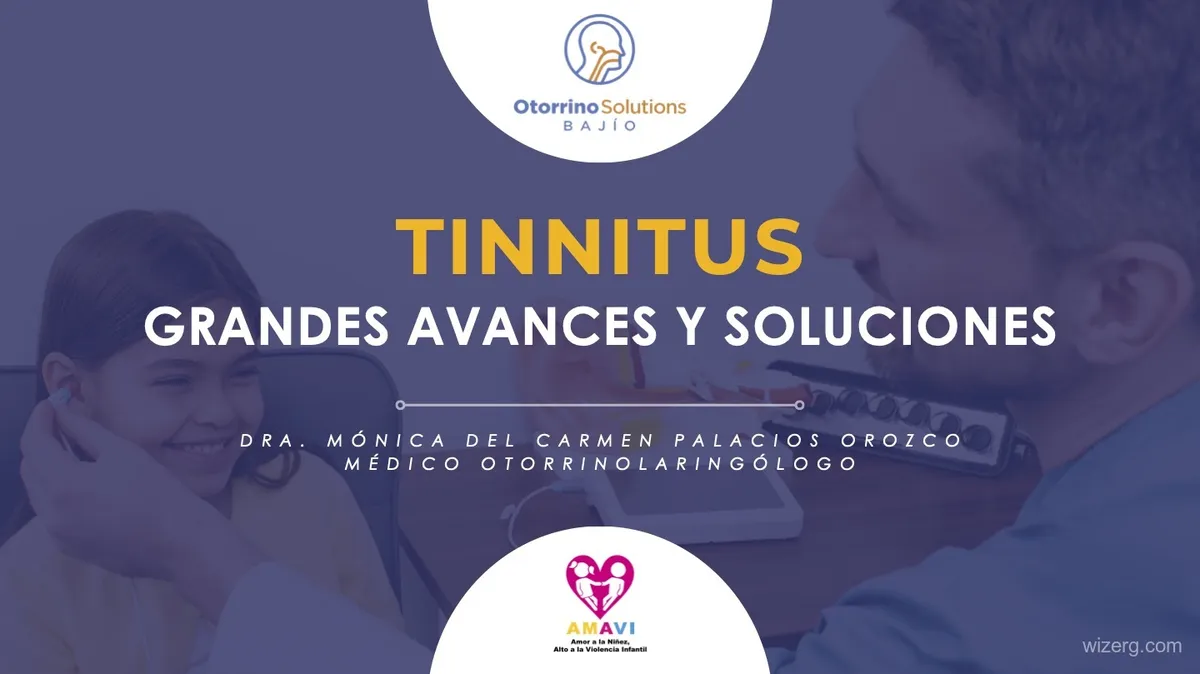 Diapositiva «Tinnitus: grandes avances y soluciones» de la presentación del congreso